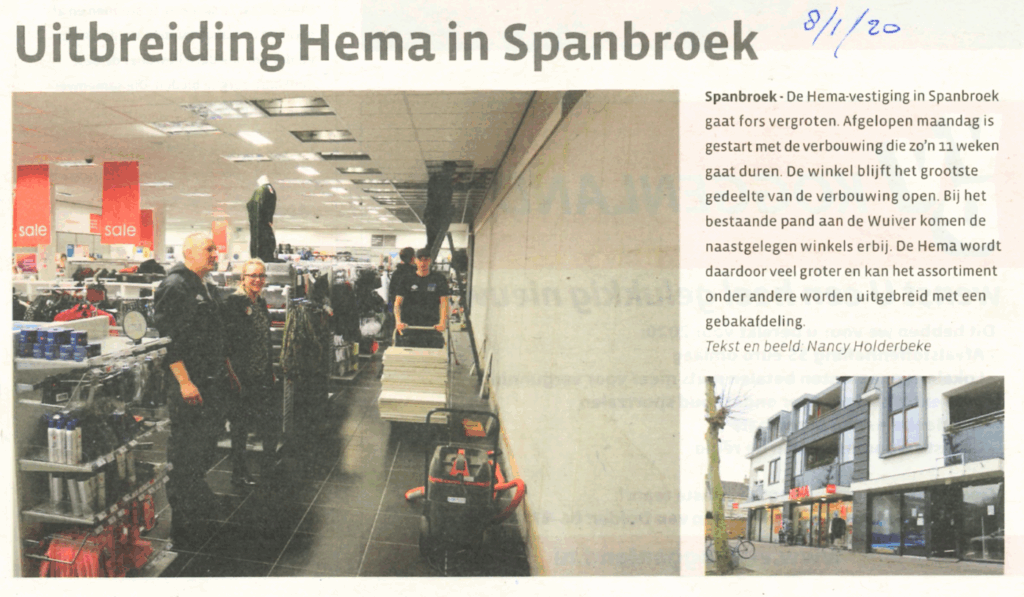 Aanpassingen vestiging HEMA