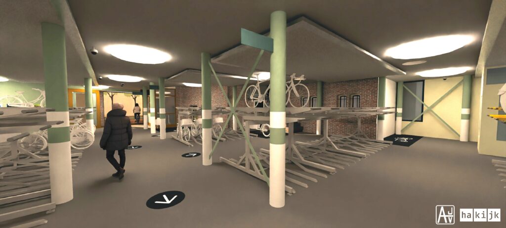 AJV HAKIJK fietsenstalling Lange Mare CAD