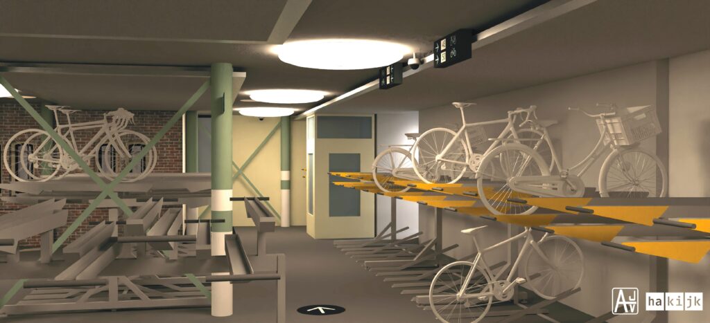 AJV HAKIJK fietsenstalling Lange Mare CAD