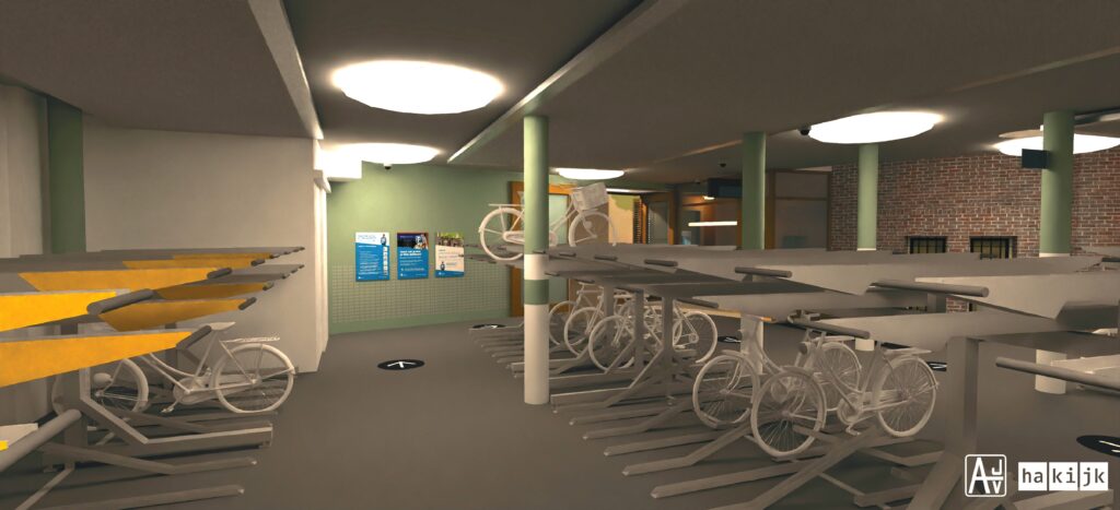 AJV HAKIJK fietsenstalling Lange Mare CAD